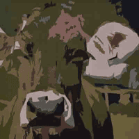 Cowmooflauge painting.