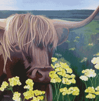 Moonte cow painting.