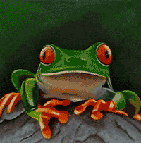 Quibitt frog painting.