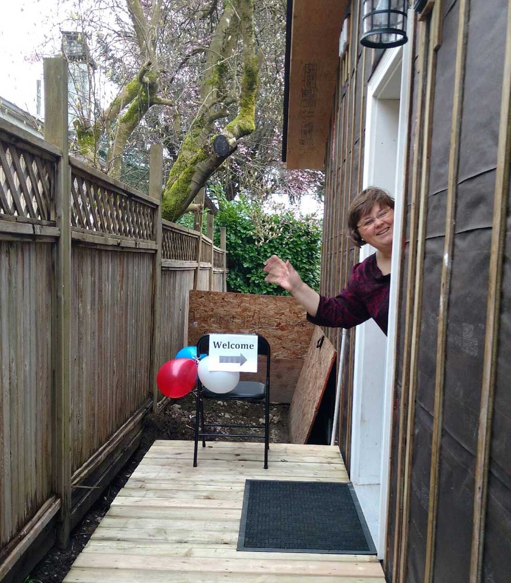 Sharka at her new art studio