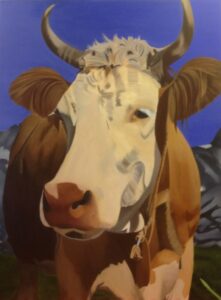 Painitng of cow named Bessie