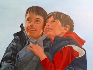 Painting of two boys