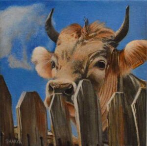 Painting of cow named Wilson